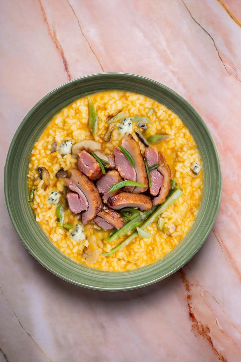 Arroz Meloso de Pato y Gorgonzola