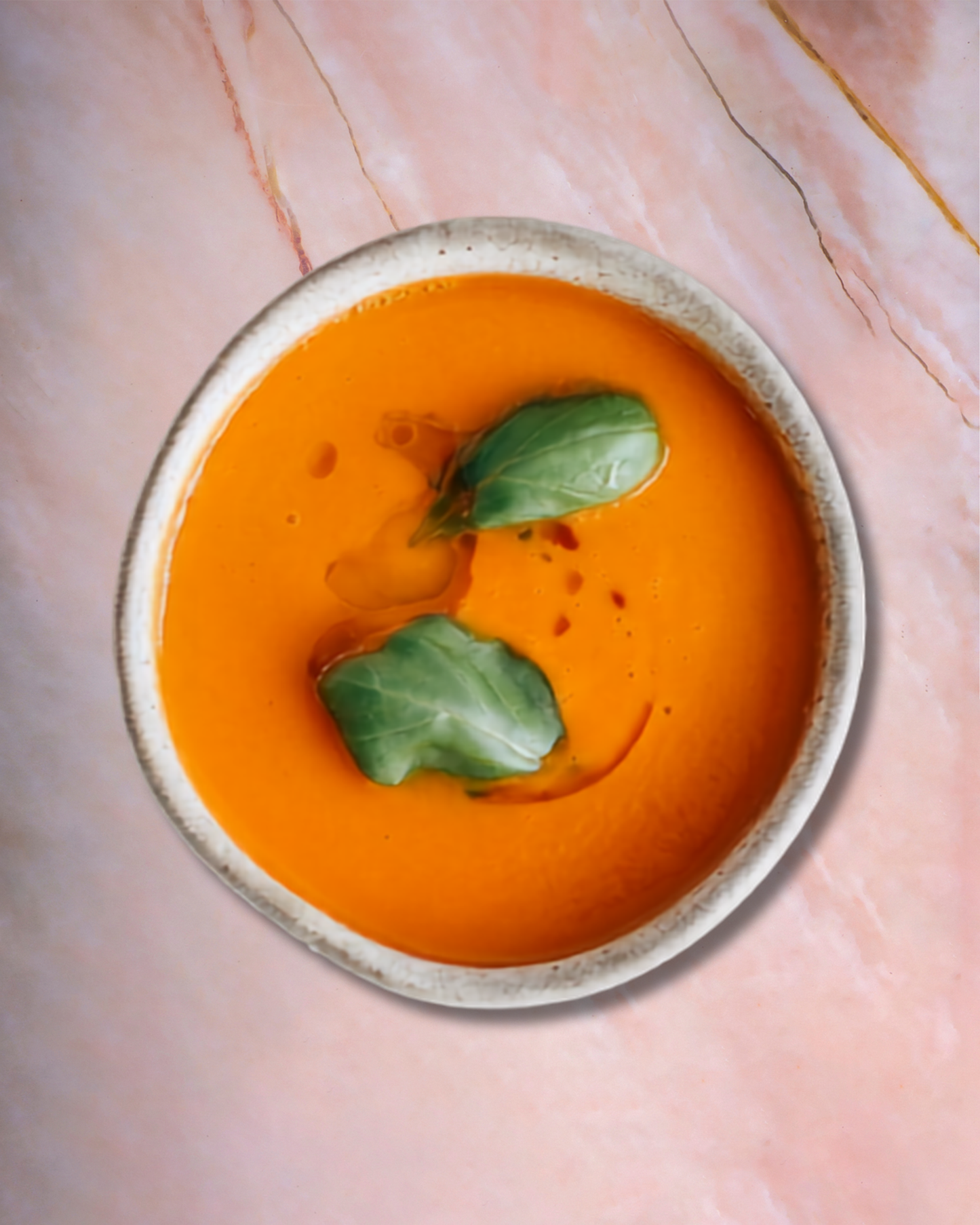 Crema de Tomate Asado y Albahaca