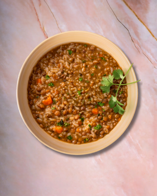 Lentejas Estofadas con Arroz