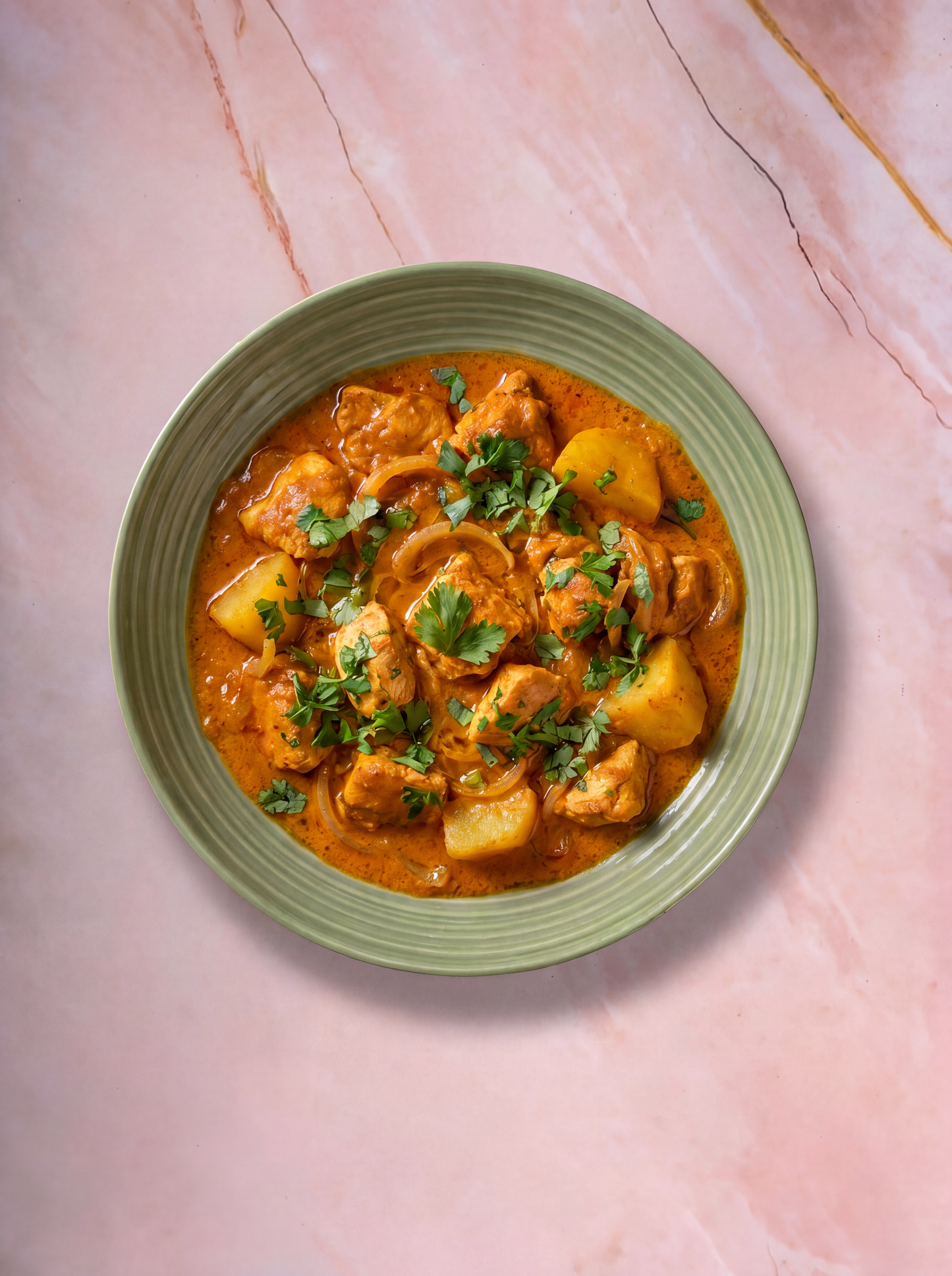 Pollo Tika Massala con Patatas Panaderas