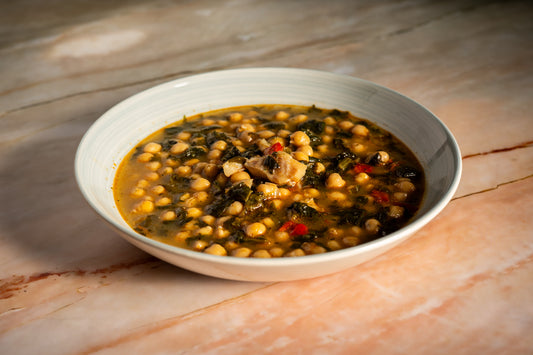 Garbanzos con Espinacas y Bacalao